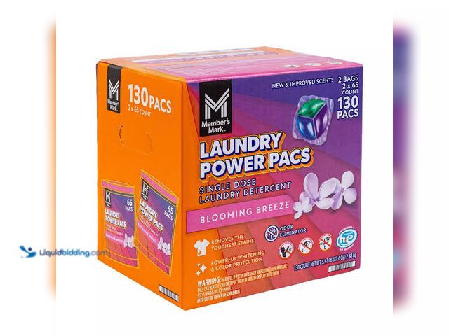 Lot 49-5542865 - Member's Mark Laundry Detergent Power Pacs, Blooming Breeze, 130 Count Unused
