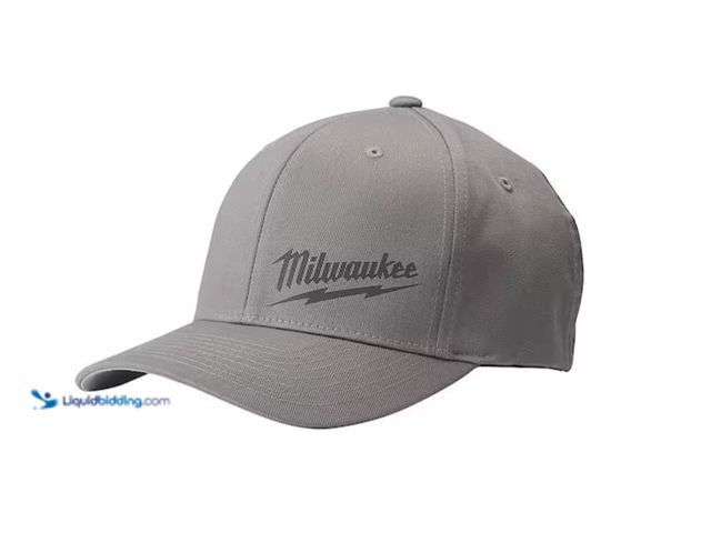 Lot 49-1575421 - Lot of (2) Milwaukee Large/Extra Large Gray Fitted Hat, Model # 504G-LXL, Unused  Ref#ASRHD0130