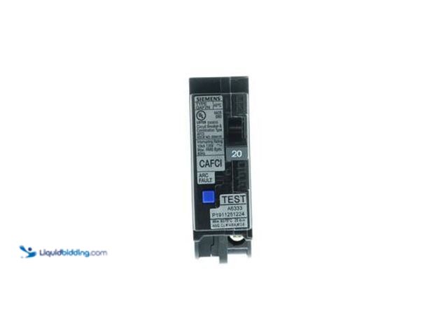 Lot 49-3565764 - Siemens 20 Amp 1-Pole Combination Type AFCI Plug-On Neutral Circuit Breaker. Model # QA120AFCNP. Unu...