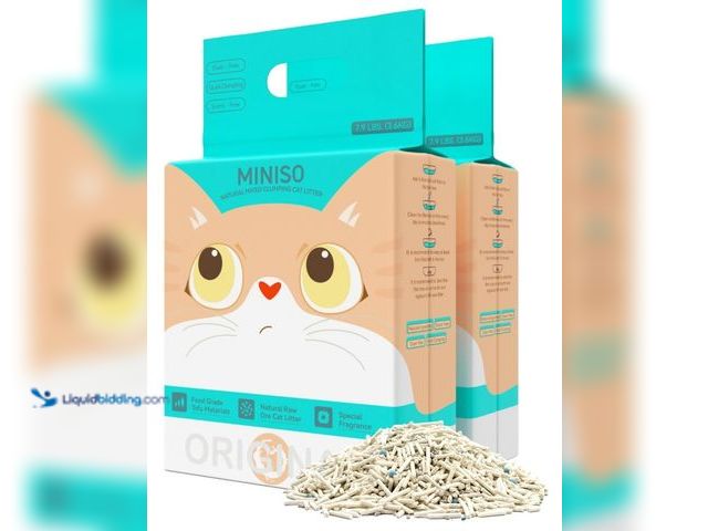 Lot 49-5543088 - MINISO MINISO Clumping Cat Litter, Tofu+Bentonite+Cassava, Odor Control, Rapid Clumping, Water Absor...