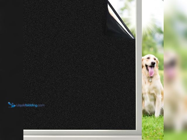 Lot 49-5412940 - Coavas 100% Blackout Window Film UV Heat Blocking Window Privacy Film Room Darkening Frosted Glass W...