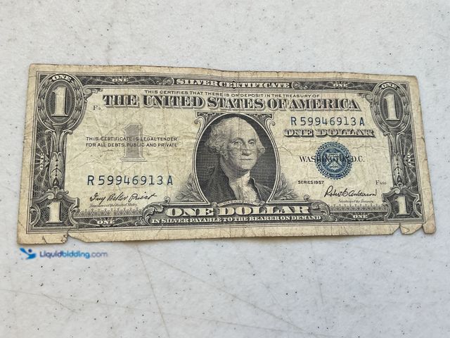 Lot 49-3503994 - 1957 BLUE SEAL UNITED STATES ONE DOLLAR SILVER CERTIFICATE