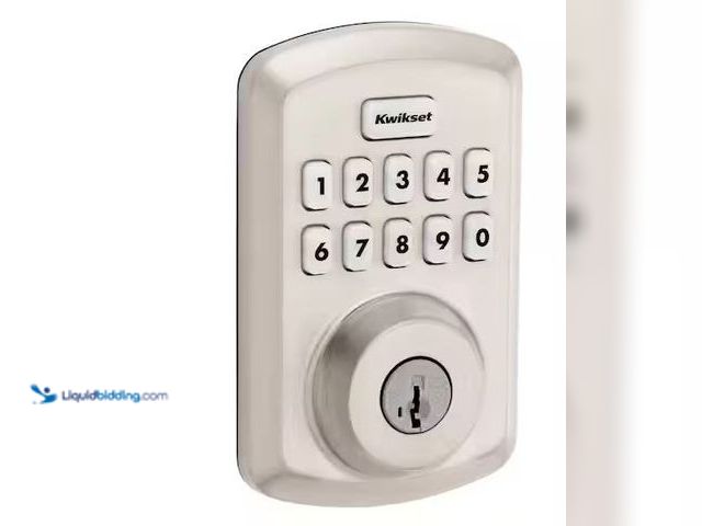Lot 49-3530380 - Kwikset
Powerbolt 250 10-Button Keypad Satin Nickel Transitional Electronic Deadbolt Door Lock Inte...