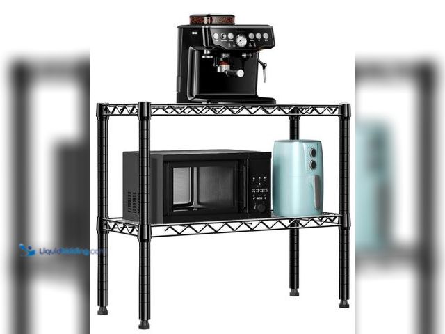Lot 49-5436622 - MZG 220 lbs 2 Tier Storage Rack Metal Wire Shelving Unit, Storage Standing Household Shelf Organizer...