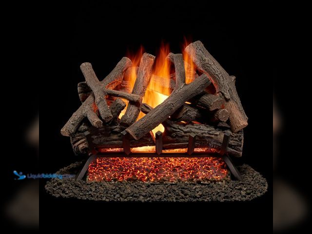Lot 49-5414230 - Blue Grass BVL24-3 Natural Gas Vented Fireplace Logs Set with Match Light, 55000 BTU, Rustic Oak, 24...