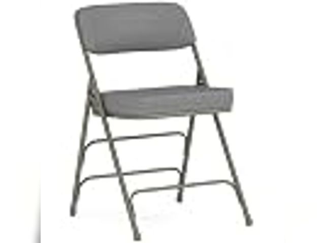 Lot 49-2024627 - Flash Furniture Hercules Series Metal Folding Chair with Cushioned Seat, Fabric Upholstered Event Ch...