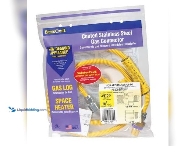 Lot 49-3615800 - Lot of (2) BrassCraft ProCoat 1/2 in. FIP x 1/2 in. FIP x 60 in. Stainless Steel Gas Connector 1/2 i...