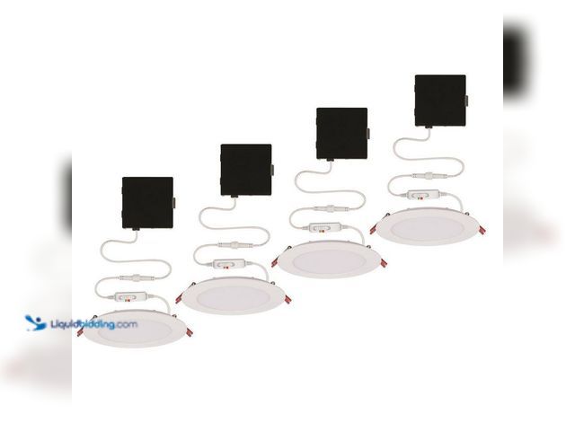 Lot 49-3512506 - Commercial Electric
Ultra Slim Integrated LED 6 in Round Adj Color Temp Canless Recessed Light for ...