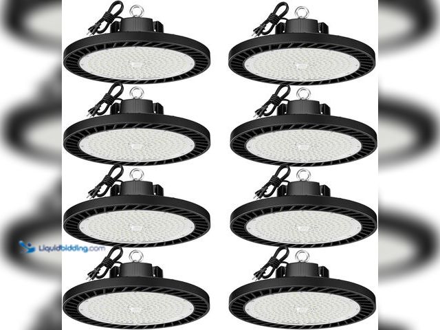 Lot 49-5463297 - 8 Pack 150W UFO LED High Bay Lights, 5000K Daylight, Super Bright 22500 LM, AC100-277V, High Bay Led...