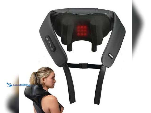 Lot 49-5544030 - FitRx Shiatsu Pro Shiatsu Back and Neck Massager, Cordless Heated Neck and Shoulder Massager. Used