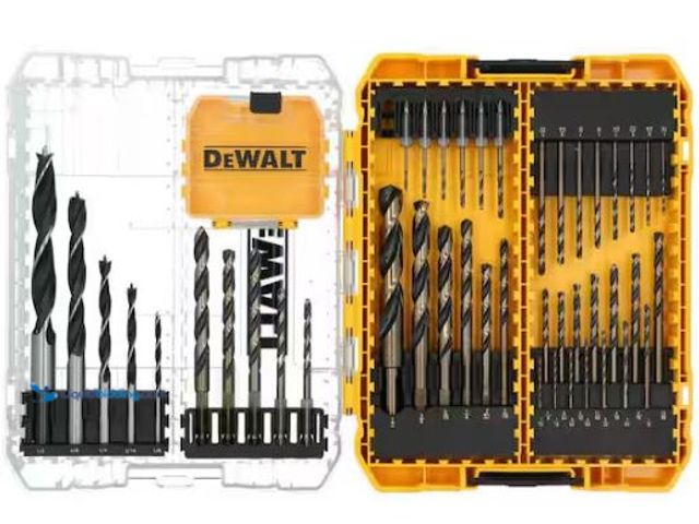 Lot 49-1544340 - (2) DEWALT Drill Bit Set (44-Piece) with Medium TOUGH CASE, Model # DWAMD44, New, 2 sets in lot.  Re...