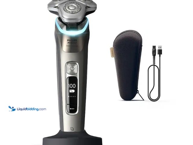 Lot 49-5538859 - Philips Norelco - i9000 Prestige Rechargeable Wet & Dry Shaver with Charge Stand, Precision Trimmer ...