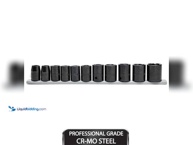 Lot 49-5452275 - Husky
1/2 in. Drive Standard Metric 6-Point Impact Socket Set (11-Piece). SKU # 1000029779 Item is ...