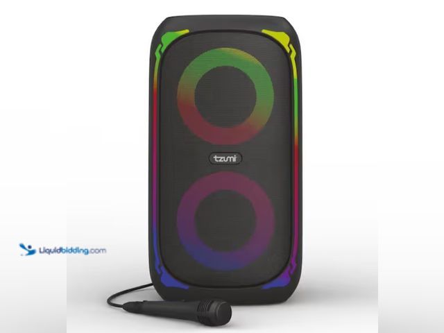 Lot 49-1550464 - Tzumi Super Bass Jobsite Speaker, Stream music via Bluetooth, FM, AUX, USB, or SD card, Model # 9525...