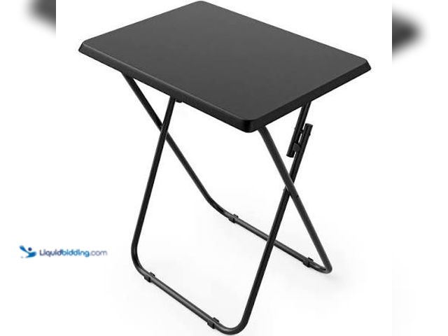Lot 49-5545582 - Foldable Table Caddy Tray Assembly (Black) Unused with hardware