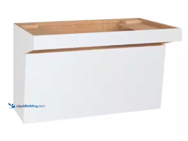 Lot 49-1517208 - Hampton Bay
Courtland 36 in. W x 22 in. H Cabinet Floating Plumbing Skirt Moulding in Polar White, ...