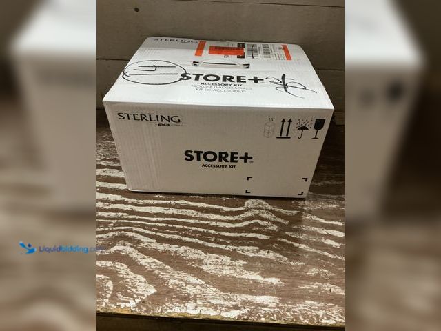 Lot 49-5554468 - Sterling STORE+ 12-Piece Wall Mounted Shower Caddy in White Finish. Model # 88038700-0. Unused