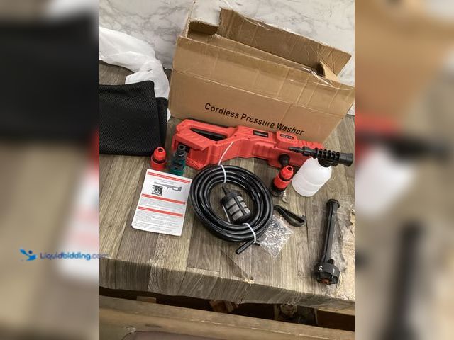 Lot 49-5415556 - Car Power Washer for Milwaukee 18V Battery 48-11-1850,650PSI Portable Pressure Cleaner with 6-in-1 N...