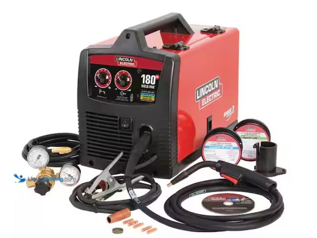 Lot 49-1550425 - Lincoln Electric Weld-Pak 180 Amp MIG Flux-Core Wire Feed Welder, 230V, Aluminum Welder with Spool G...