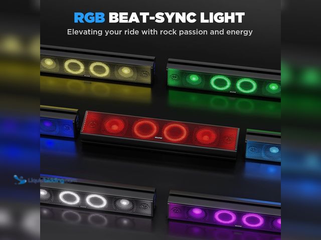 Lot 49-3528119 - Ehaho 25 Inch UTV Sound Bar, ATV SoundBar Bluetooth with RGB Lighting, IP66 Waterproof Golf Cart Sou...