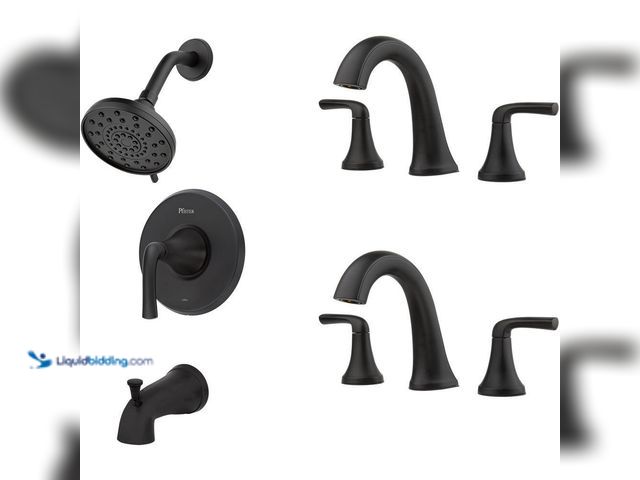 Lot 49-5484798 - Pfister Ladera Single-Handle 3-Spray Tub & Shower Faucet and (2-Pack) 8 in. Widespread Bathroom Fauc...