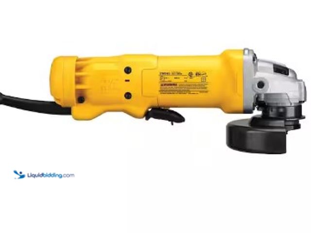 Lot 49-3618596 - DEWALT 120V 11 Amp Corded 4.5 in. Small Angle Grinder, Model # DWE402, Used, No attachments, Powers ...