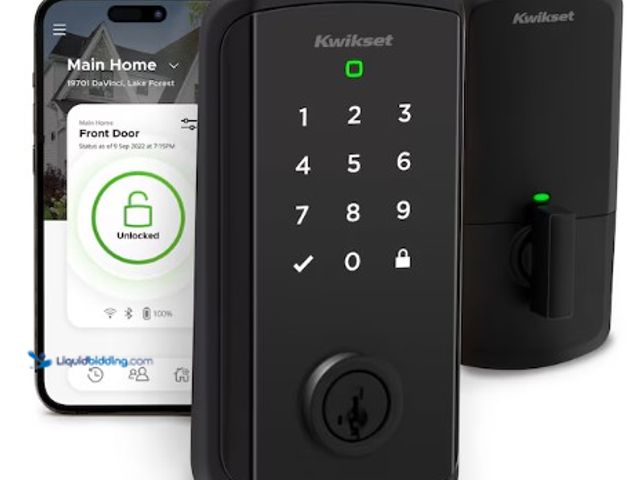 Lot 49-3546913 - Kwikset Halo Select Wi-Fi + Matter Smart Home Compatible Matte Black Smart Wi-Fi and Bluetooth Touch...