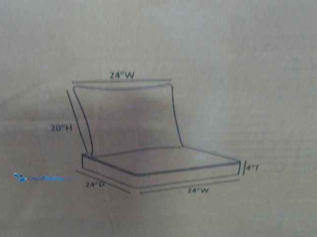 Lot 49-1548800 - Sunbrella Outdoor Patio Chair Cushions Set, 24" x 24", Set of 1, Water-Repellent, Fade Resistant, De...