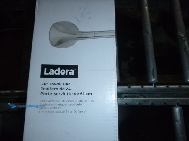 Lot 49-1515939 - Pfister Ladera 24 in. Towel Bar in Spot Defense Brushed Nickel, Model # BTB-LR2GS, Unused.  Ref#HD07...