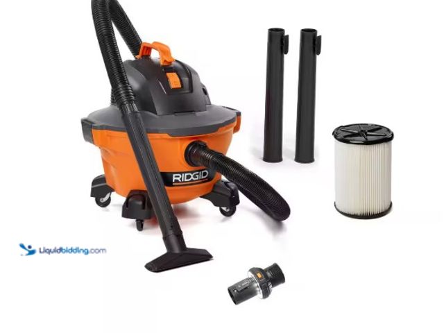 Lot 49-5543438 - RIDGID
6 Gal. 3.5 Peak HP NXT Shop Vacuum HD0600 Wet Dry Vac with General Debris Filter, Hose, Acce...