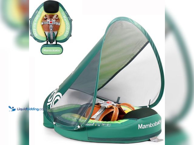 Lot 49-5447977 - Upgread Mambobaby Baby Pool Float with Canopy Non-Inflatable Solid Upgrade Soft Waterproof Skin-Frie...