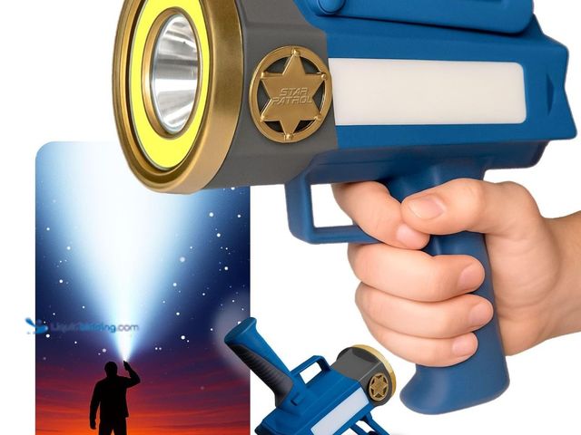 Lot 49-3433257 - Star Patrol Mega-Bright Rechargeable Spotlight, AS SEEN ON TV, Tactical & Emergency Flashlight, 10 M...