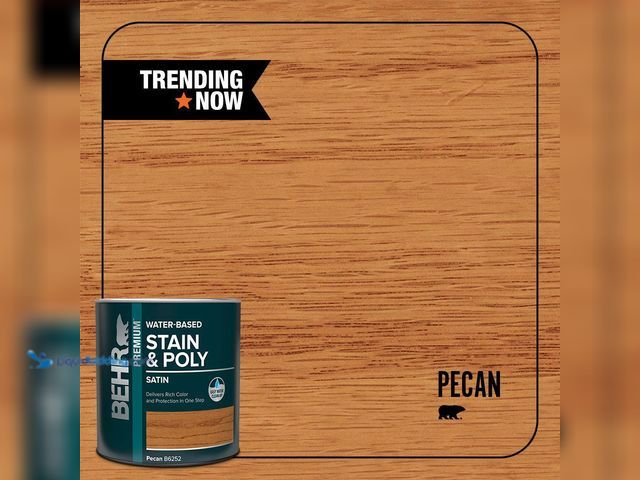 Lot 49-5435563 - BEHR PREMIUM
1 qt. #TIS-352 Pecan Satin Semi-Transparent Water-Based Interior Stain and Poly in One...