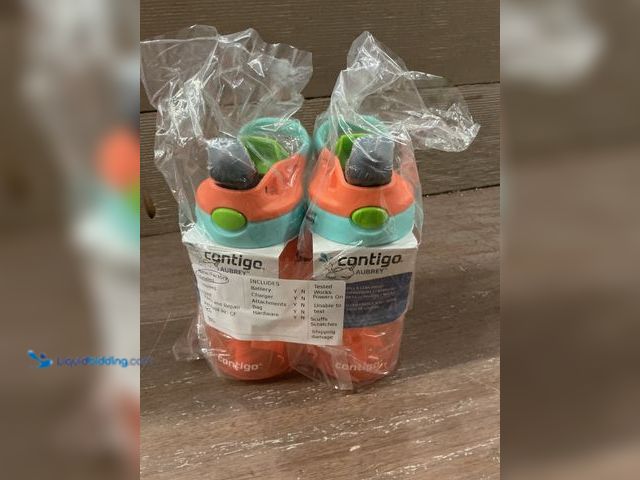 Lot 49-3527528 - Contigo Kids Water Bottle with Redesigned AUTOSPOUT Straw, 14 oz (2pack) Unused