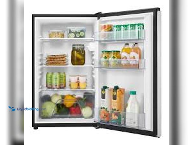 Lot 49-5489264 - Vissani 4.3 cu. ft. Mini Refrigerator in Stainless Steel, ENERGY STAR. Model # HVAR43GSE. Unused and...