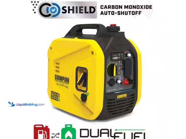 Lot 49-1627586 - Champion Power Equipment 2500/1850-Watt Recoil Start Dual Fuel Gasoline and Propane Inverter Generat...