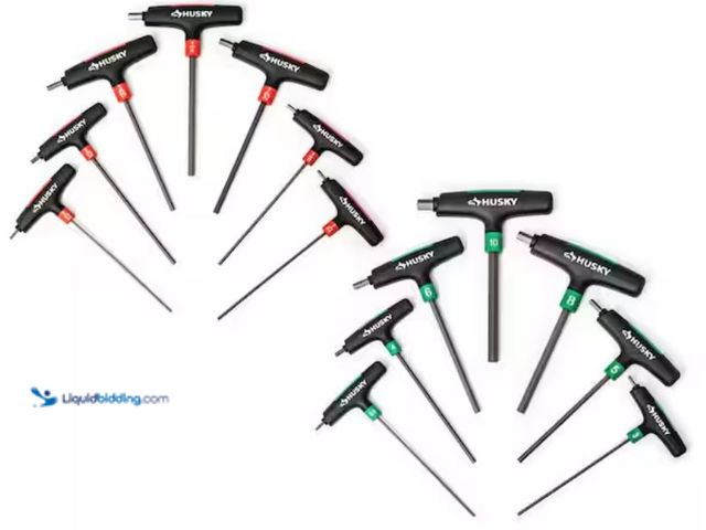 Lot 49-2005573 - Husky 14-Piece T-Handle SAE & MM Hex Key Set, Model # HTHKSM14PCN Unused.   Ref#SB0724