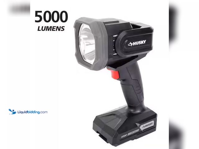 Lot 49-3536746 - Husky
5000 Lumen Hybrid Power Swivel Rechargeable Spotlight Internet # 334527593
Model # 91640
St...