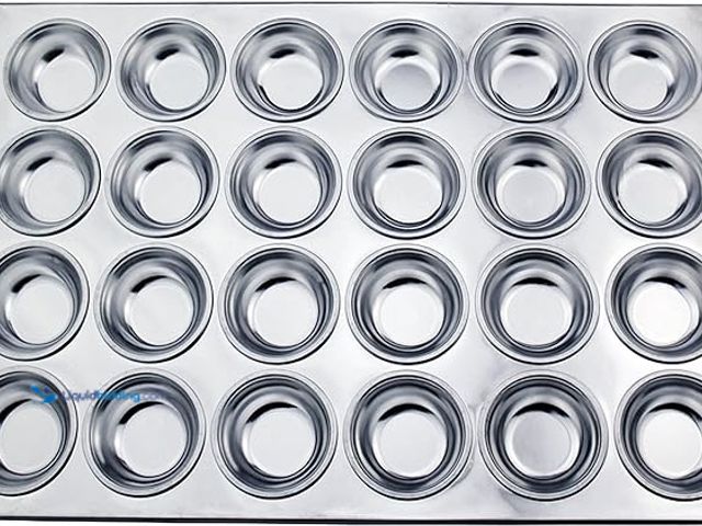 Lot 49-3531666 - New Star Foodservice 535511 Commercial Grade Aluminum 24-Cup Muffin Pan x3, Model# B0BXZ2H26Y, Unuse...