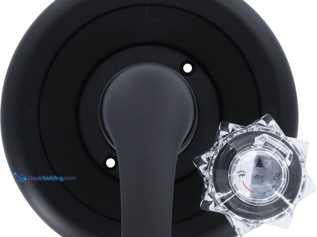 Lot 49-5463789 - Danco 11084 Fits 1300/1400 MultiChoice 13/14 600 Series Delta Shower Valve Trim Kit, Matte Black Unu...