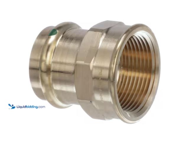 Lot 49-1534203 - Viega ProPress 1-1/4 in. Press x 1-1/4 in. FPT Zero-Lead Bronze Adapter (5-pack), Model # 79350, Unu...
