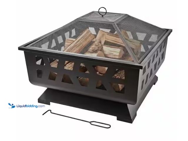 Lot 49-5580776 - Hampton Bay
Brookhaven 34 in. Black Steel Wood Burning Fire Pit with Cover and Poker. Store SKU # 1...