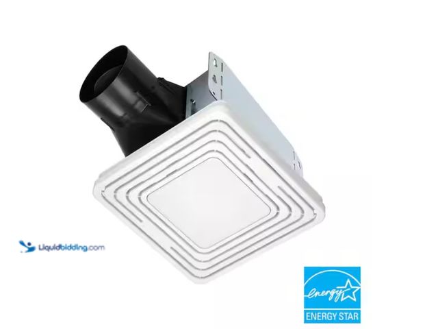 Lot 49-1628231 - Broan-NuTone Roomside Series, White, 50 CFM, No Cut- Roomside Installation Bathroom Fan with Light, ...