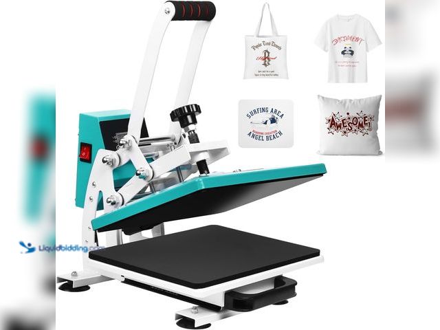 Lot 49-5409768 - 12x10 Inch Heat Press Machine for T Shirts Digital Industrial Sublimation Printer for Heat Transfer ...