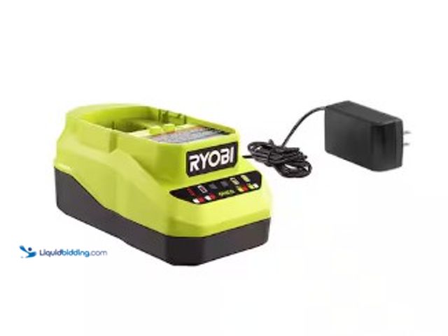 Lot 49-2025531 - RYOBI ONE+ 18V Lithium-Ion Charger, Model # PCG002, MSRP $34.97, Unused, Powers on.  Ref#SR101