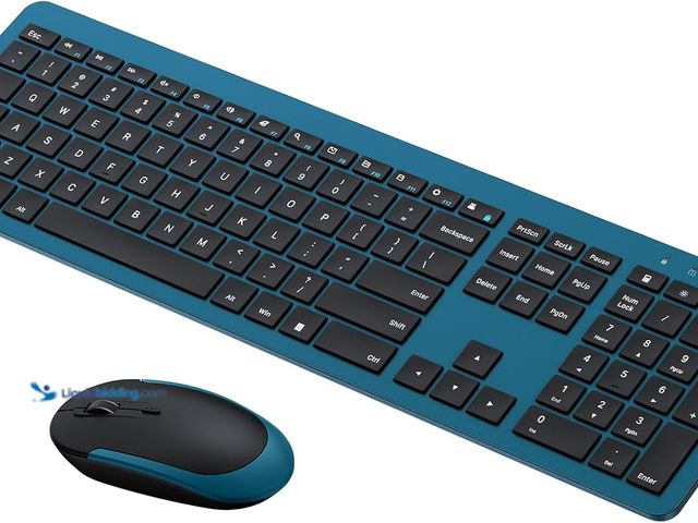 Lot 49-5408611 - Rechargeable Wireless Keyboard Mouse Combo - Full Size Cordless Keyboard & Mouse Sets with Build-in ...