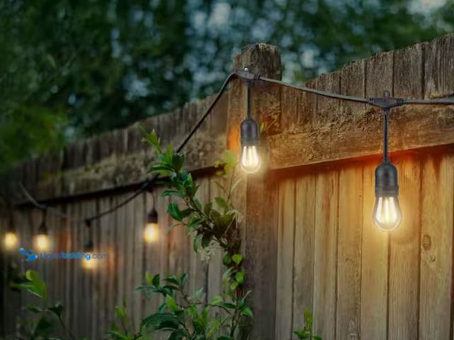 Lot 49-3614670 - Hampton Bay 24-Light 48 ft. Indoor/Outdoor Plug-In Filament LED S14 Edison Bulb String-Light, Model ...