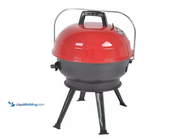 Lot 49-1572174 - 14 in. Portable Charcoal Grill in Red Model #CBT1702HDR, Unused  Ref#AmaBlue0114