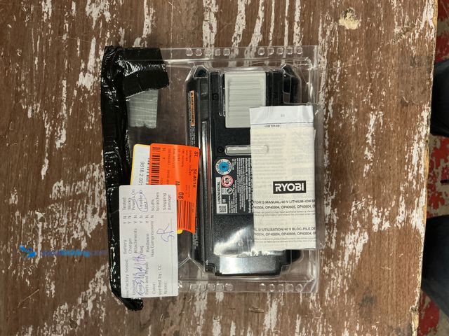 Lot 49-3564823 - RYOBI 40V Lithium-Ion 2.0 Ah Battery. Model # OP4020A. Used
