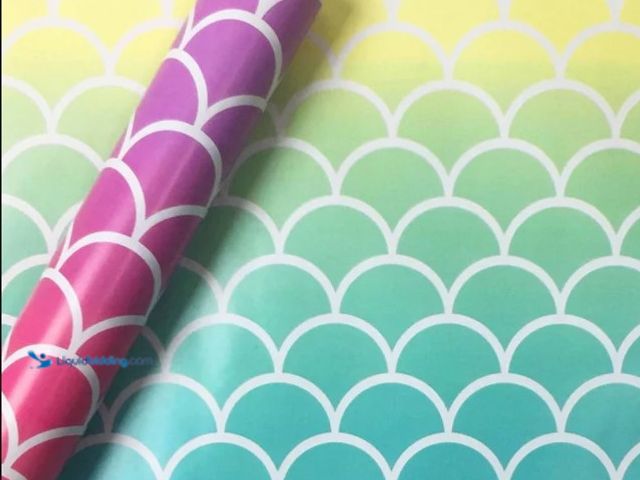 Lot 49-5538765 - Spritz brand mermaid scale paper gift wrapping paper Unused Box of 6pk